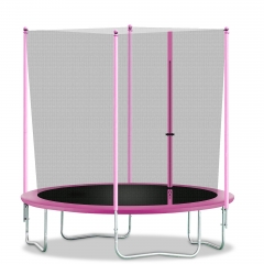 8FT Trampoline with Enclosure Net Outdoor Jump Rectangle Trampoline - ASTM Approved-Combo Bounce Exercise Trampoline with PVC Spring Cover Padding