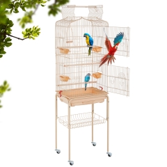 BestPet 64 inch Bird Cage Play Open Top Standing Parakeet Cage for Medium Small Cockatiel Canary Parakeet Finches Lovebirds Parrot Cage with Rolling