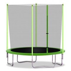 8FT Trampoline with Enclosure Net Outdoor Jump Rectangle Trampoline - ASTM Approved-Combo Bounce Exercise Trampoline with PVC Spring Cover Padding