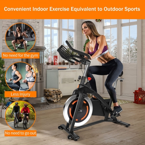 PayLessHere Exercise Bike Indoor cycling Bike Stationary Bikes Seat cushion  Belt-Drive Workout Bike for Home gym Beginners Magne