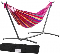 FDW Hammock Stand Portable Heavy Duty Hammock Stand Portable Steel Stand with Carrying Case (Red)