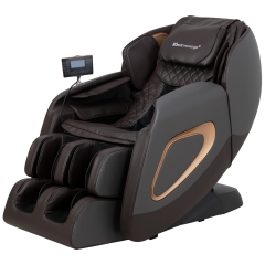Massage Chair Full Body Zero Gravity SL Track Massage Chair Recliner Chair with Smart Screen Speaker Built-In Heat Therapy Foot Roller, Grey