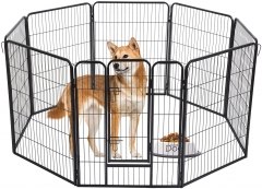 40" Height 8 Panel Heavy Duty Portable Pet Playpen Metal Dog Exercise Pen Inddor/Outdoor/Camping-8 Stakes