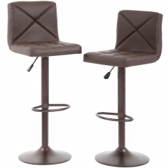 Bar Stools Barstools Bar Chairs Height Adjustable Modern Swivel Stool With Back Counter Stools PU Leather Dinning Chairs Set of 2