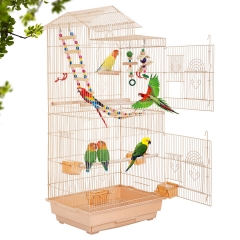 BestPet 39 inch Roof Top Large Flight Parrot Bird Cage Accessories Medium Roof Top Large Flight cage Parakeet cage for Small Cockatiel Canary Parakeet