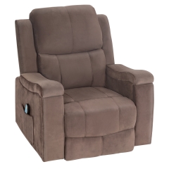 Massage Recliner Chair Rocking Swivel chair with Heated Massage Ergonomic Lounge 360 Degree Swivel Single Sofa Seat and Two Hidden Cup Holders,Brown