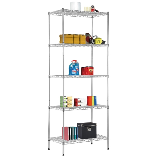 5 Tier Wire Shelving Unit Metal Storage Rack Shelves Bathroom