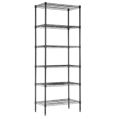 6-Tier Adjustable Commercial Wire Shelving, 2 Separable Unit Wire Shelves Storage Shelves with One 6-Tier Shelf or Two 3-Tier  Shelf