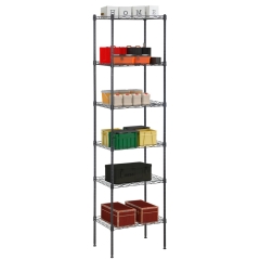 6-Tier Commercial Wire Shelving Standing Metal Storage Shelves Adjustable Shelf for Pantry Closet Kitchen Laundry Organization 16.7" L×11.8" W×63.6" H