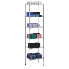6-Tier Adjustable Shelf Commercial Wire Shelving Standing Metal Storage Shelves for Pantry Closet Kitchen Laundry Organization Bathroom Garage