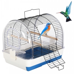 BestPet Bird Carrier Travel Cage with Perch Lightweight Bird Travel Bag Outdoor Gear Portable Transparent Parrot Carring Case, Dark Blue