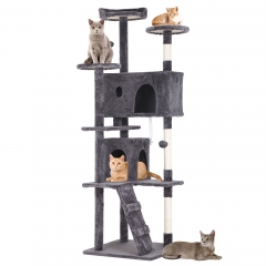 BestPet 54in Cat Tree Tower for Indoor Cats,Multi-Level Cat Furniture Activity Center with Cat Scratching Posts Stand House Cat Condo