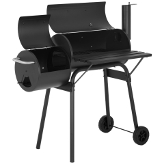 43’’ Charcoal Grills Outdoor BBQ Grill Camping Grill American Braised Roast Portable Grill Offset Smoker for 6-10 People Patio Backyard Camping BBQ
