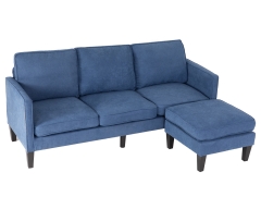 Couch Sectional Sofa Sectional Couch L shaped Couch Small Sofa Convertible Sofa for Small Living Room, Apartment and Small Space, Navy Blue