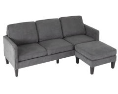 Couch Sectional Sofa Sectional Couch L shaped Couch Small Sofa Convertible Sofa for Small Living Room, Apartment and Small Space, Grey