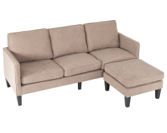 Couch Sectional Sofa Sectional Couch L shaped Couch Small Sofa Convertible Sofa for Small Living Room, Apartment and Small Space, Tan