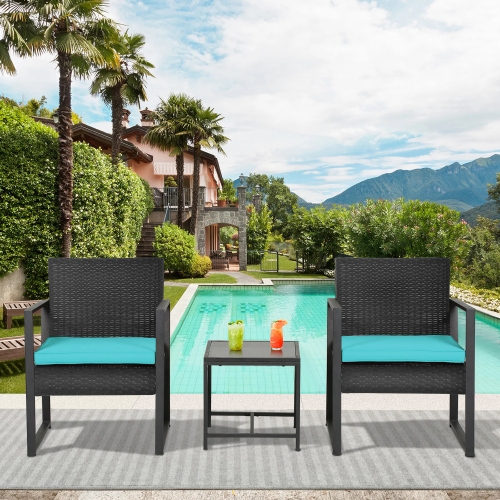 Outdoor Furniture Pece Outdoor Rattan Conversaton Bstro Set Pato