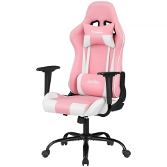 PC Gaming Chair Ergonomic Office Chair Racing Computer Chair with Lumbar Support Adjustable Gamer Chair Reclining Desk Chair, Pink