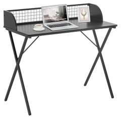 Computer Writing Desk 39 inch Sturdy Home Office Table with A Baffle to Keep Items from Slipping,Home Office Desk Workstation, Black