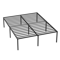 Bed Frame Metal Platform Bed Frame 18 Inch High Mattress Foundation No Box Spring Needed Heavy Duty Steel Slat Noise-Free Easy Assembly, Queen