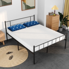 Metal Platform Bed Frame Mattress Foundation Heavy-Duty Steel Slat Noise-Free Support with Headboard & Foot board NO Boxing Spring Needed, King