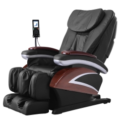 Full Body Electric Shiatsu Massage Chair Recliner with Built-in Heat Therapy Air Massage System Stretch Vibrating for Home Office Living Room PS4,Blac