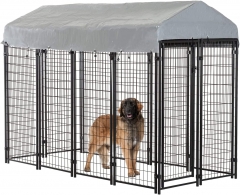 8'x4'x6' OutDoor Heavy Duty Playpen Dog Kennel w/ Roof Water-Resistant Cover