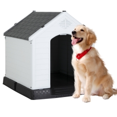 BestPet 39Inch Large Dog House Insulated Kennel Durable Plastic Dog House for Small Medium Large Dogs Indoor Outdoor Weather & Water Resistant
