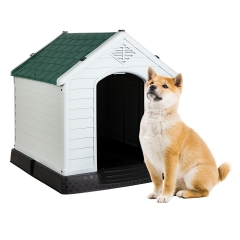 BestPet 32Inch Large Dog House Insulated Kennel Durable Plastic Dog House for Small Medium Large Dogs Indoor Outdoor Weather & Water Resistant