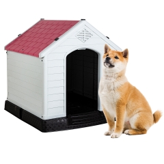 BestPet 32Inch Large Dog House Insulated Kennel Durable Plastic Dog House for Small Medium Large Dogs Indoor Outdoor Weather & Water Resistant