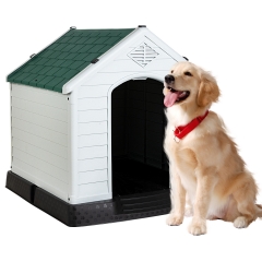 BestPet 39Inch Large Dog House Insulated Kennel Durable Plastic Dog House for Small Medium Large Dogs Indoor Outdoor Weather & Water Resistant