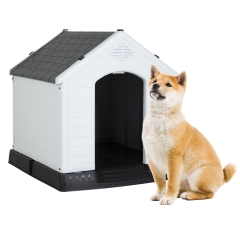 BestPet 32Inch Large Dog House Insulated Kennel Durable Plastic Dog House for Small Medium Large Dogs Indoor Outdoor Weather & Water Resistant