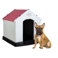 BestPet 28Inch Large Dog House Insulated Kennel Durable Plastic Dog House for Small Medium Large Dogs Indoor Outdoor Weather & Water Resistant