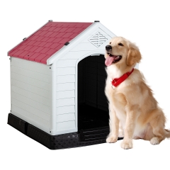 BestPet 39Inch Large Dog House Insulated Kennel Durable Plastic Dog House for Small Medium Large Dogs Indoor Outdoor Weather & Water Resistant