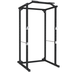 Multifunctional Squat Rack Power Cage with/ Pull-Up Bar, J-Hooks, Safety Bars for Home Gym Use