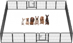 BestPet Dog Playpen Pet Dog Fence 40" Height 24 Panels Metal Dog Pen Outdoor Exercise Pen with Doors for Large/Medium/Small Dogs