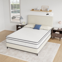 Payless Here 10 Inch Innerspring Full Mattress Medium Firm  Mattress with Removable Cover CertiPUR-US Certified Bed-in-a-Box Pressure Relief Foam