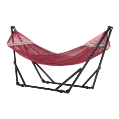 Hammock Swing Trailer Hammock Portable With Stand Included Outdoor Hammock Foldable Adjustable And Comfort Design For Your Backyard Porch Red