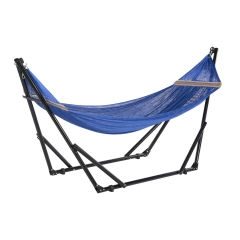 Hammock Swing Trailer Hammock Portable With Stand Included Outdoor Hammock Foldable Adjustable And Comfort Design For Your Backyard Porch Blue