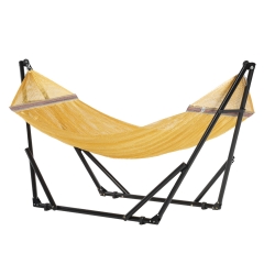 Hammock Swing Trailer Hammock Portable With Stand Included Outdoor Hammock Foldable Adjustable And Comfort Design For Your Backyard Porch Yellow