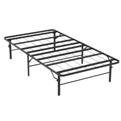 Metal Bed Frame  Foldable Metal Platform Mattress Foundation with Support Up to 1000lbs  Steel Slats Support Noise Free Heavy Duty Bed Frame Twin
