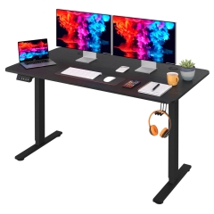 PayLessHere 48 Inch Adjustable Height Standing Desk Computer Desk with  Large Space  with Electric Lifting and 2 Memory Function Office Bedroom Black
