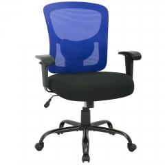 Ergonomic Desk Chair Office Chair Computer Chair 400lbs With Lumbar Support Wide Seat Adjust Arms Rolling Swivel High Back Task Executive Chair Blue
