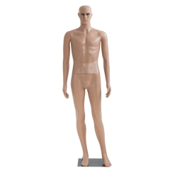 Male Mannequin Clothing Full Body Dress Form Sewing Manikin 73" Adjustable Detachable Realistic Model Display with Metal Base Plastic Head Turns