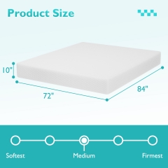 FDW California King Mattress Gel Memory Foam Mattress for Cool Sleep Relieving Pressure Relief CertiPUR-US Certified Mattress in a Box