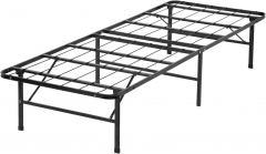 FDW Black Metal Bed Frame Platform Twin Size 14 Inch Heavy Duty Steel