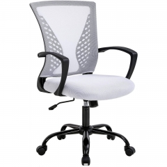 BestOffice Ergonomic Office Chair with Lumbar Support Armrest Rolling Swivel Adjustable Chair Adults, White