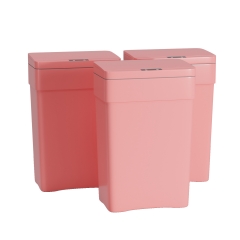 PayLessHere 13 Gallon 50 L Trash Can with Lid Plastic Kitchen Trash Bin Automatic Touch Free Motion Sensor Trash Can, Pink