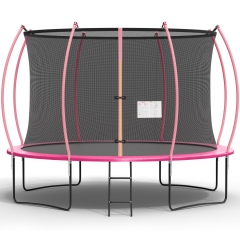 Trampoline for Kids and Adults 8FT, 10FT, 12FT, 14FT, Round Outdoor Trampoline with Enclosure Net, ASTM Approved Recreational Trampolines