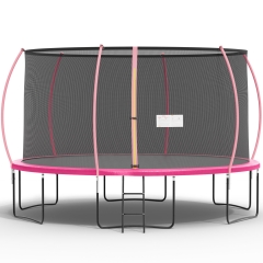 Trampoline for Kids and Adults 8FT, 10FT, 12FT, 14FT, Round Outdoor Trampoline with Enclosure Net, ASTM Approved Recreational Trampolines